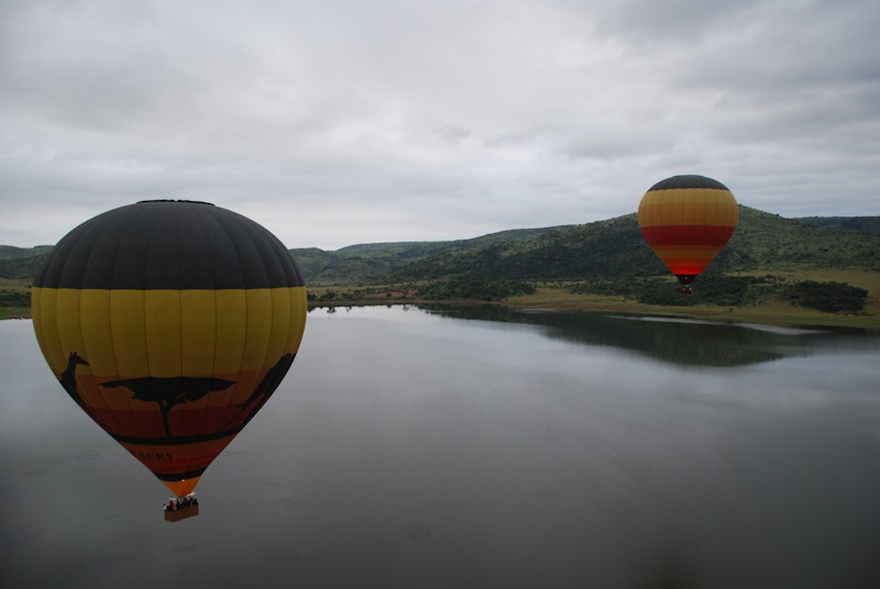 Ballon vliegen boven Pilanesberg